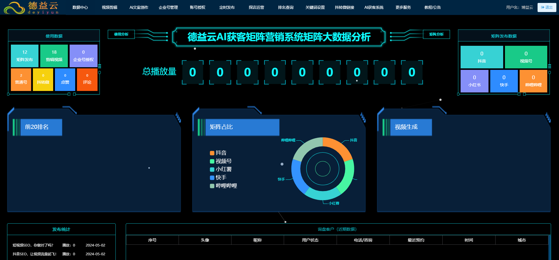 德益云短视频混剪矩阵营销系统图文教程操作